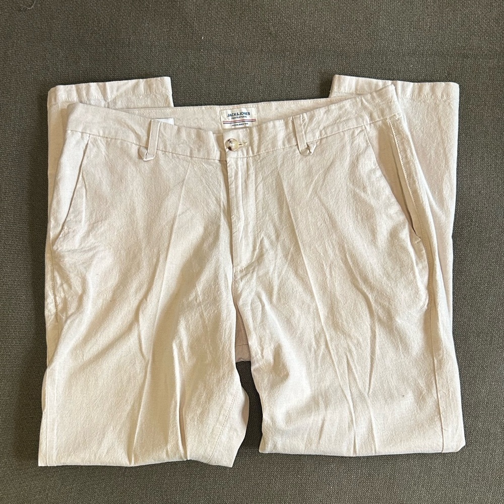 Jack & Jones Carrot Linen Blend Pant